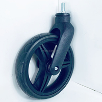 Roue de poussette en plastique de 7,5 pouces avec pneu en PU pour chariot à main