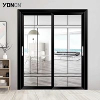 YDNCN As2047 Portes et fenêtres modernes australiennes pour chambre à coucher, double vitrage, verre trempé, portes coulissantes, portes moustiquaires, portes extérieures commerciales pour patio