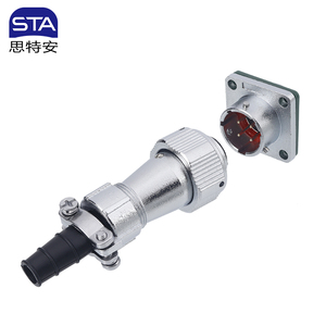 IP67 kết nối không thấm nước hàng không cắm wy16 2 3 4 5 6 7 8 9 10 lõi TE + ZM đảo ngược nữ nam vuông mặt bích ổ cắm - Product Image 3