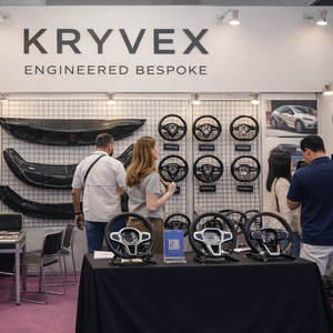 Volant personnalisé en fibre de carbone forgée Kryvex pour Dodge Charger 2025-2020, cuir perforé véritable - Product Image 5