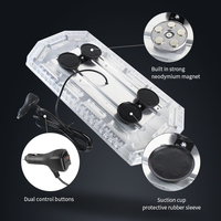 Hochwertige Neue 60cm Bernsteinfarbene Stroboskop-LED-Minilichtleiste Magnetisch IP65 Wasserdicht 54W 12-24V Universell Passend für Einsatzfahrzeuge