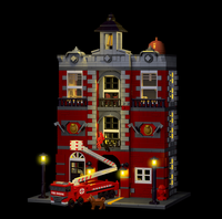 Blocs de construction modernes de caserne de pompiers XMORK, jouet éducatif en plastique ABS, ensemble de jeu de pompier pour enfants