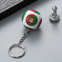 Souvenir de football portable pour supporters : symbole national, ballon, porte-clés léger, décorations de poche, cadeaux promotionnels pour matchs sportifs