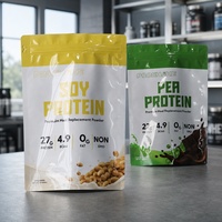Sachets Doypack personnalisés imprimés avec fermeture éclair refermable pour protéines de lactosérum, créatine et nutrition sportive