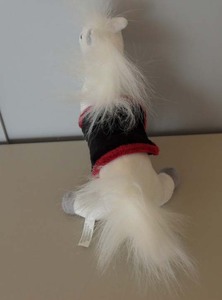 Urso de pelúcia 85761 b4 listras, a zebra listra o urso de pelúcia tem um nariz cinza fofo e orelhas e pés pretos - Product Image 4