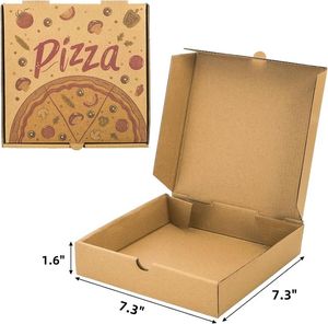 Boîte à pizza biodégradable personnalisée en gros, toutes tailles, carton ondulé avec impression de logo en relief, boîte à pizza en carton ondulé pas cher - Product Image 4