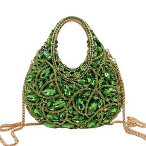 Bolso de Noche Floral de Cristal de Lujo para Mujer, Cartera de Mano con Asa Superior y Pedrería para Boda o San Valentín - Product Image 3