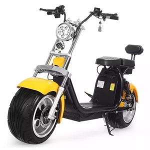 Scooter électrique à pneus larges de 10 pouces, 2000W, moto électrique pour adultes avec deux batteries au lithium 60V, scooter Citycoco - Product Image 1