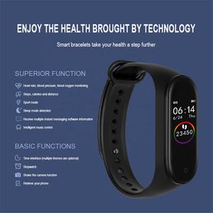 <span class=keywords><strong>M4</strong></span> Pro Pulsera Inteligente Termómetro IP67 Rastreador de Fitness Banda Deportiva Ritmo Cardíaco Monitor de Presión Arterial Brújula Función de Calendario - Product Image 3