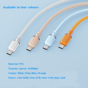 Câbles USB 3A 6A, charge rapide, type C vers C, câble de données, chargeur 60W 100W, câble PVC pour téléphone portable - Product Image 1
