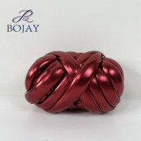 Bojay poids personnalisé 2.5cm fil de cuir brillant métallique gros fil de tube de tresse à tricoter à la main