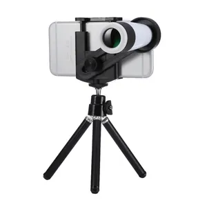 Dropshipping Kit lensa kamera telefoto teleskop optik perbesaran 12x Universal, cocok untuk ponsel lebar 5.5cm-8.5cm