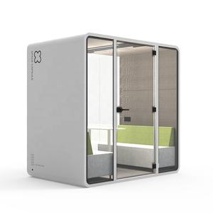 Soundbox Mobile Silence 4 Places Cabine de réception Bureau Pod Porte vitrée intérieure Réduction <span class=keywords><strong>du</strong></span> <span class=keywords><strong>bruit</strong></span> Insonorisé Meeting Pod - Product Image 1
