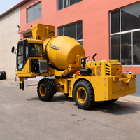 Untuk Truk Mixer Beton 4 Meter Kubik dengan Pengisian Otomatis, Mesin & Gearbox, Drum Berputar Sinkron, Penggerak Empat Roda