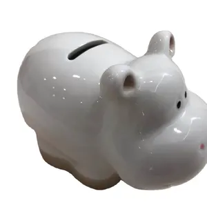 Ceramic Nonobjective hippo coin bank,hippo Money Box,hippo piggy banks