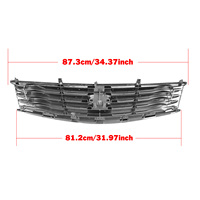 Pour Infiniti G37 Coupé 2 portes 2008-2013 Q60 2014-2015 Calandre avant Chrome Noir