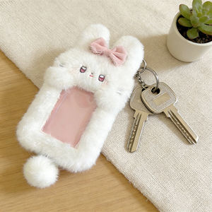 Llavero de Peluche Personalizado al por Mayor con Forma de Hamburguesa, Perrito, Ángel o Gato para Tarjetas de Identificación Polaroid de 3 Pulgadas, Cordón para Tarjetas de Identificación - Product Image 2