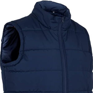 Best-seller OEM Gilet bouffant d'hiver personnalisé pour hommes Gilet sans manches décontracté léger de couleur unie pour adultes - Product Image 5
