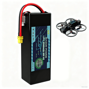 Nhà máy trực tiếp FPV drone pin 6S 22.2V 9500mAh 90C LiPo pin cho đua xe điện ảnh tầm xa ul CE TUV chứng nhận - Product Image 1