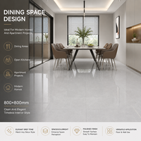 Carrelage en porcelaine poli gris pur effet marbre 800x800mm, double face, pleine masse, pour sol et mur, vente en gros usine