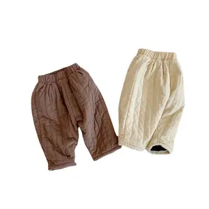 High quality Corduroy cotton pants Kid's thick Pants winter Trousers Children