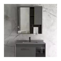 2025 vente en gros ensemble de salle de bain meubles luxueux en bois salle de bain coiffeuse armoire de salle de bain avec lavabo et lavabo