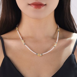 Collier ArtivellFrench rétro en perles de bambou et turquoise pour femme, design de niche, chaîne de clavicule tendance et sportive, bijoux - Product Image 4