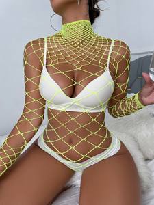 New Fashional Sexy Dress Bodysuits Women High Neck One Piece Jumpsuit Underwear Lingerie - Product Image 5