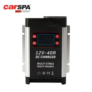 CARSPA smart battery charger 12V 10/15/20/25/30/35/40A DC-DC Charger for Car AUX Battery with Solar input