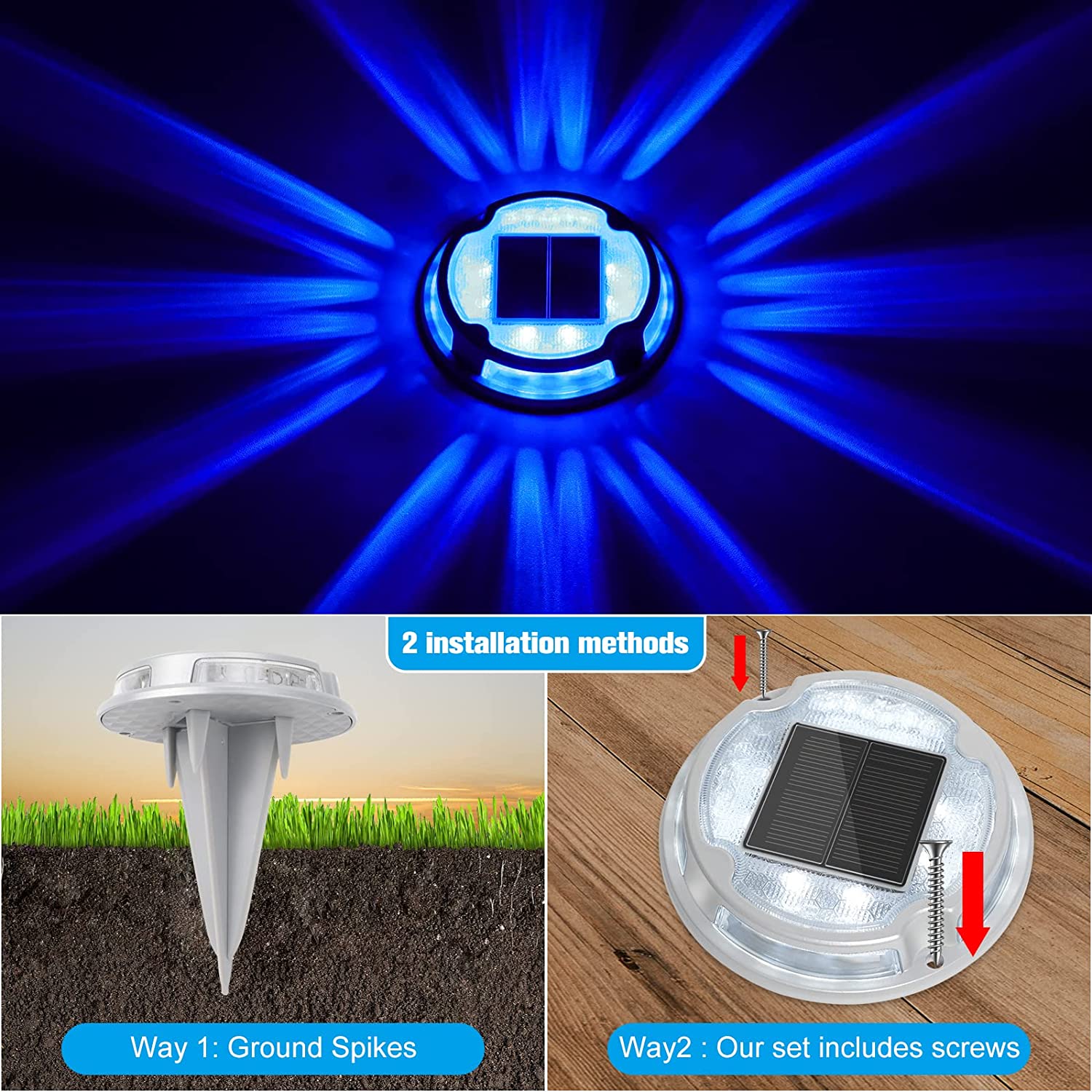 IP67 Waterproof Solar Dock Light Powered LED 110*23mm