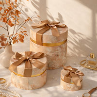 Boîte en carton ronde personnalisée - Conception imbriquée avec bordure rigide pour l'emballage de cosmétiques et de cadeaux