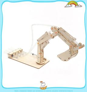 Assemblage Houten Graafmachine Model Diy Geassembleerd Hydraulische Digger Auto Student Science Handgemaakte Speelgoed Educatief Experiment Kit Set - Product Image 6