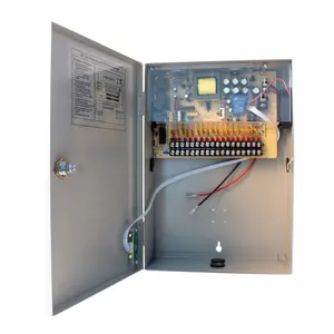 Daya cadangan UPS Output 18CH AC 110/220V Input DC 12V 20a untuk kontrol akses dan Kamera CCTV