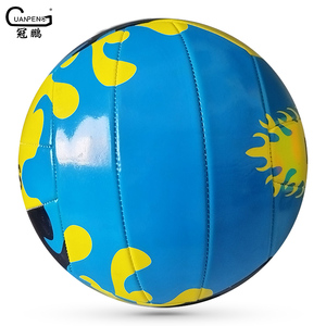 OEM / ODM Ballon de <span class=keywords><strong>volley</strong></span>-<span class=keywords><strong>ball</strong></span> de bonne qualité en cuir mousse PVC souple de 2.0mm d'épaisseur Taille officielle 5 avec logo personnalisé pour événement promotionnel - Product Image 5
