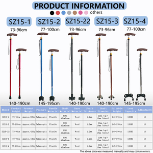 Bastones y Bastones de Apoyo, Bastón Transparente <span class=keywords><strong>para</strong></span> <span class=keywords><strong>Caminar</strong></span>, Bastón Ajustable y Plegable, Bastón de Aluminio Ajustable - Product Image 4