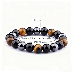 Nuovi Bracciali con Perle di Occhio di Tigre ed Ematite da 8mm, <span class=keywords><strong>Gioielli</strong></span> in Pietra Naturale per Uomo e Donna - Product Image 4