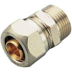 Raccord à Compression TIEMME droit mâle en acier inoxydable BSPP NPT filetage haute pression PN16 technique de forgeage taille tête 25mm - Product Image 2