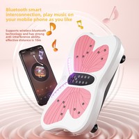 Plateforme vibrante de fitness à domicile avec fonctions musicales intelligentes pour le remodelage corporel et la réduction de la graisse, utilisation debout, charge maximale 150 kg, PC