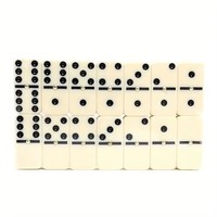Jeu de dominos en cuir PU, jeu de dominos multi-jeux, ensemble de 28 pièces, double 6, mini dominos