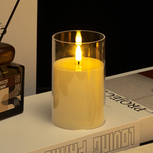 <span class=keywords><strong>Bougie</strong></span> LED sans flamme réalistes avec télécommande, bougies pilier scintillantes à piles pour la décoration de mariage et de la maison - Product Image 5
