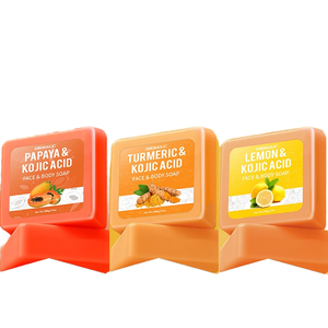 Curcuma limone Papaya acido Kojic <span class=keywords><strong>sapone</strong></span> speciale detergente delicato transfrontaliero per il viso non stimola a stringere tre saponi uno - Product Image 1