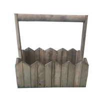 Boîtes de rangement en bois écologiques de style rustique américain pour jardin et maison avec poignée pour pots de fleurs et jardinières