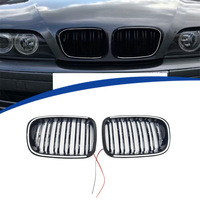 Calandre avant double ligne LED noir brillant de remplacement pour BMW E46 1999-2001