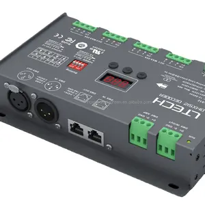 جهاز فك الترميز Ltech 12CH*4a CV DMX 512 RDM المفك الترميز LT-912 l رمز الفك الترميز DIM/CT/RGB تطبيق التحكم عن بعد لإضاءة المسرح