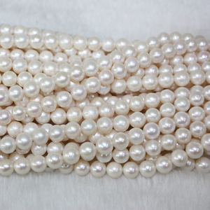 Colliers semi-finis en perles d'eau douce de 8-9 mm à haute rentabilité, micro-imperfections, blanc naturel, pour accessoires vestimentaires - Product Image 2