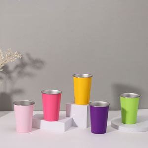 แก้วน้ำสแตนเลส 304 สำหรับแคมป์ปิ้ง พกพาสะดวก ขอบม้วน ดีไซน์เรียบง่าย ใช้ในบ้านได้ เหมาะสำหรับดื่มเบียร์กลางแจ้ง วางซ้อนกันได้ - Product Image 4