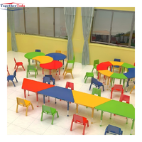 Ensemble table et chaises en bois de style Montessori pour la maternelle, meubles préscolaires sûrs et non toxiques pour les garderies et les salles de jeux