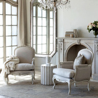 Canapé vintage français Muchun en bois massif, ensemble de meubles de salon