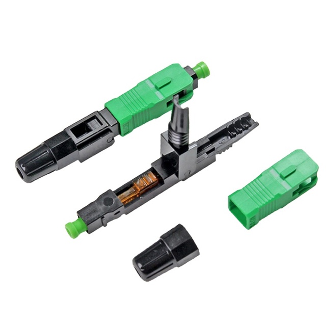 Optical fiber cable coupler Ftth indoor optical fiber Sc Ampc 50Mm fast/fast connector optical fiber equipment