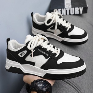 Summer Men's Casual Sneakers Trendy All-Match <b>White</b> Platform Sneakers Breathable <b>Lace</b>-Up Design for Students - Product Image 4